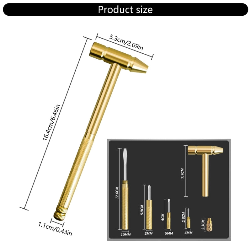 Multifunctional 5 in 1 Hammer Screwdriver Set