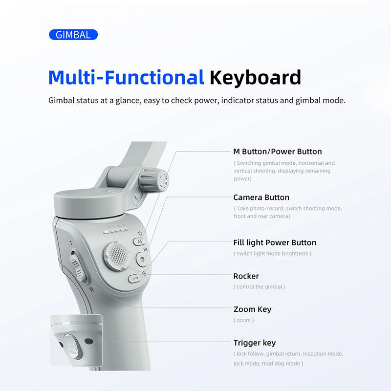 TOKQI M01 Smart 3-Axis Professional Shooting Gimbal