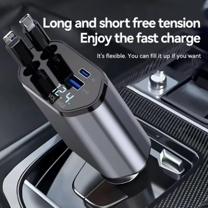 4 IN 1 120W Car Charger