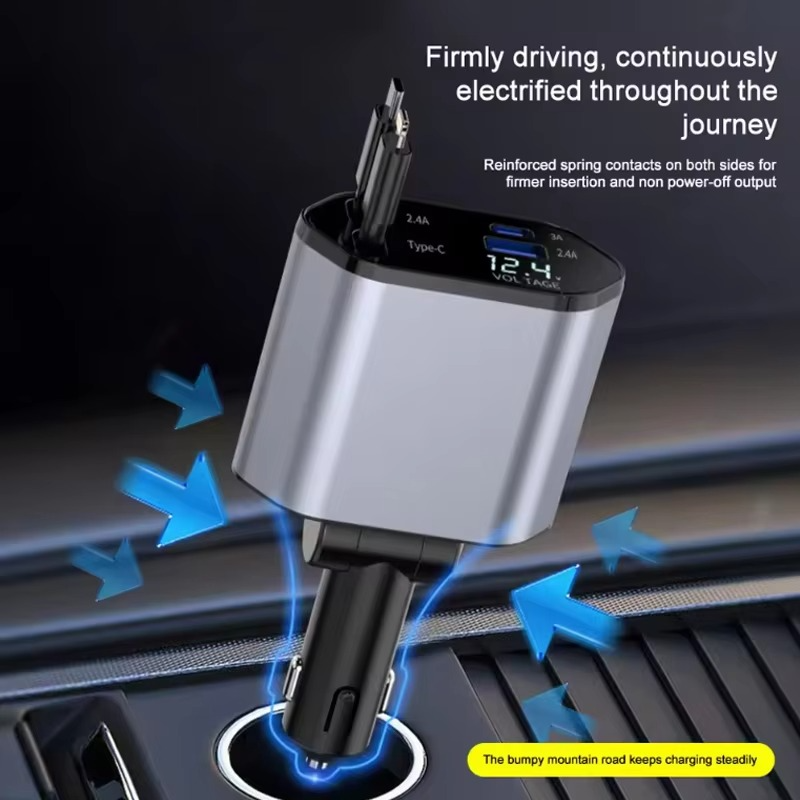 4 IN 1 120W Car Charger