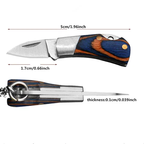 Sharp Steel knife Small Folding keychain