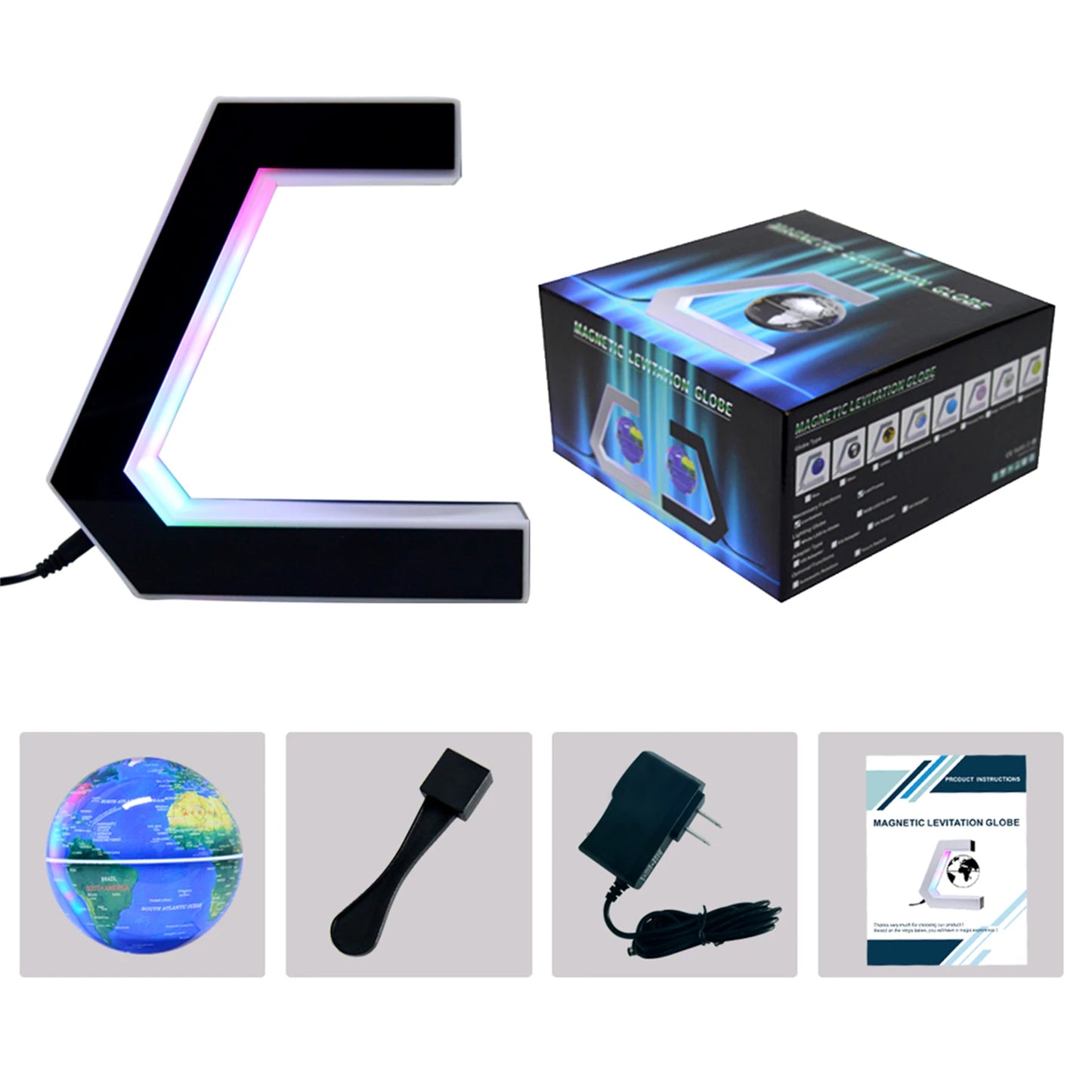 Magnetic Levitation Globe LED Light Floating World Map for Home Office