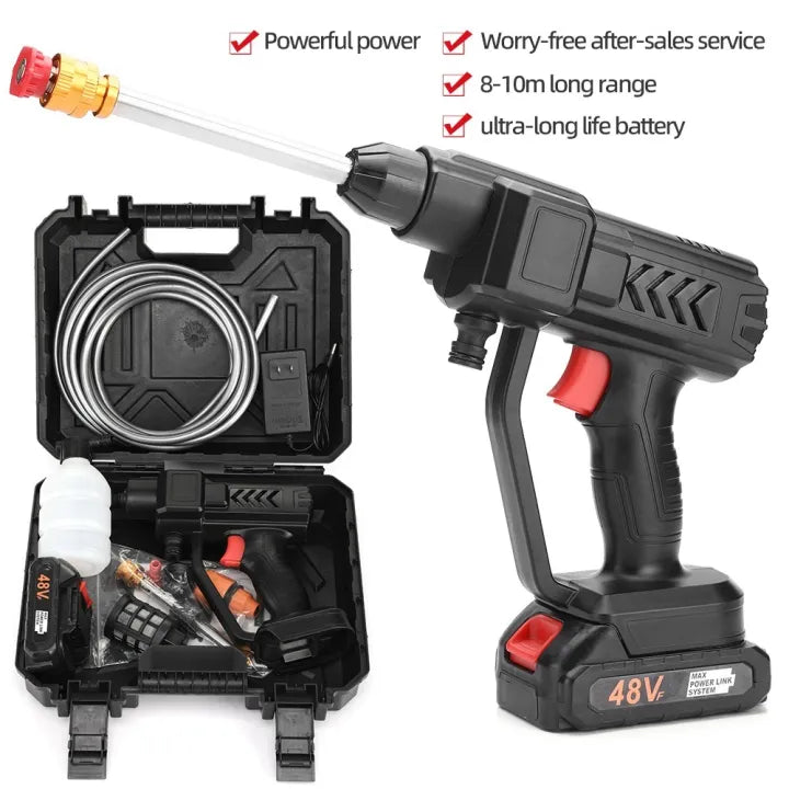 GV-102 Original Rechargeable Cordless High-Pressure Washer | 48v Portable Kit