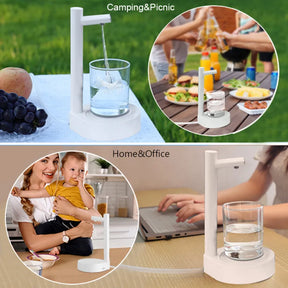 Rechargeable Smart Table Water Dispenser ( White Color )