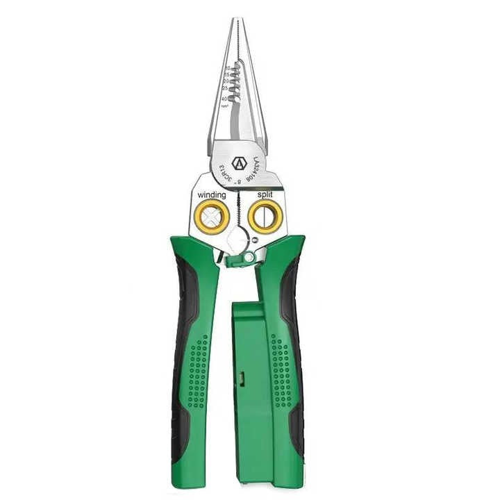 Electric Multi-Functional 8-in-1 Stainless Steel Needle Nose Pliers – Wire Stripping, Cutting, and More
