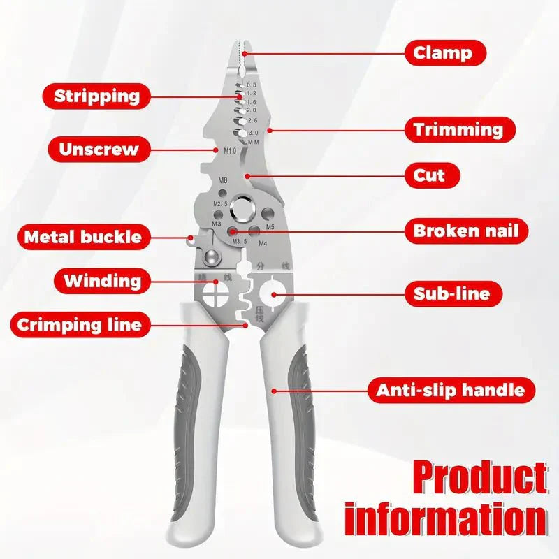 Multi-Function Wire Stripper and Crimping Tool