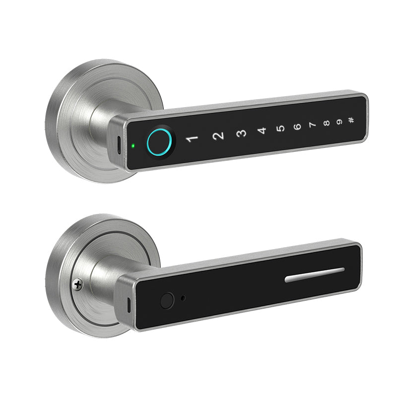 Smart Door Lock  Fingerprint Electric Handle And Sliding